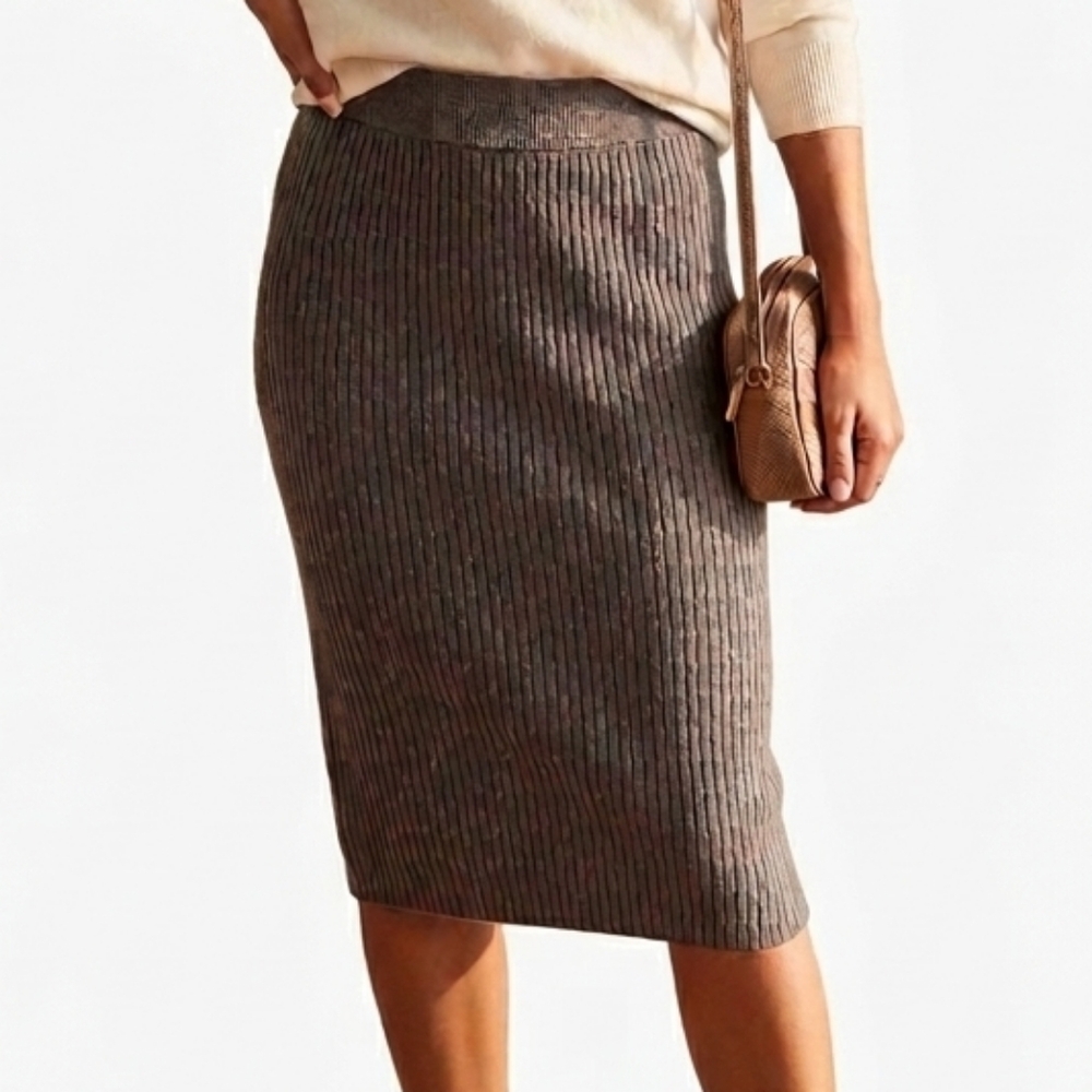 [Gap] Softess Sweater Midi Knit Pencil Skirt/Taupe/Women Small